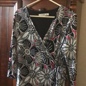 Long sleeve wrap dress